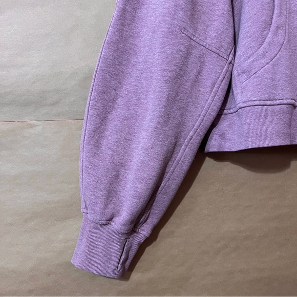 Lululemon Scuba Oversized Half Zip Hoodie Pullover Heathered Pink Taupe Size M/L - Picture 8 of 14